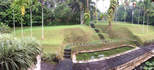 lush grass garden view of Bali Purnati