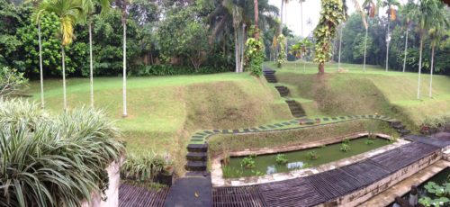 lush grass garden view of Bali Purnati