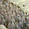 Close up of terra cotta warriors in Xi'an China Getty